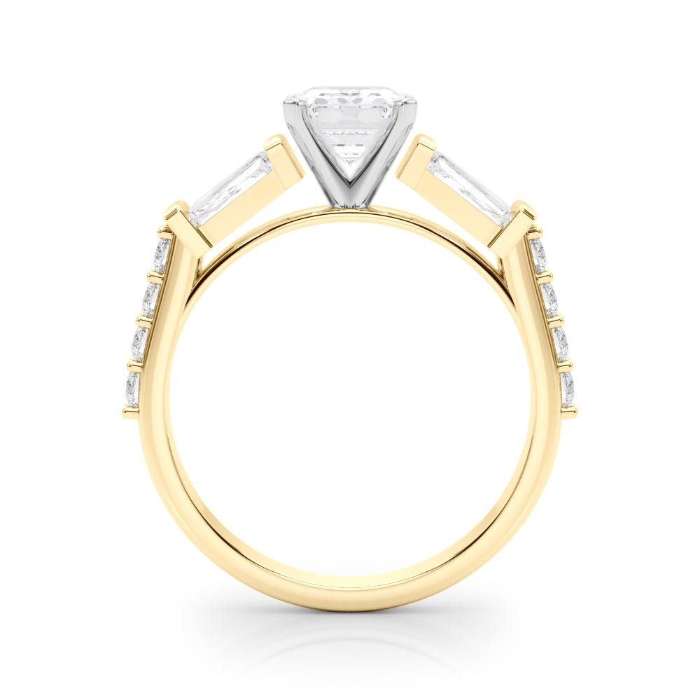 1.00CT 14K Emerald Cut Diamond Design With Baguette Diamonds - Engagement rings - Design Jewellers Edmonton