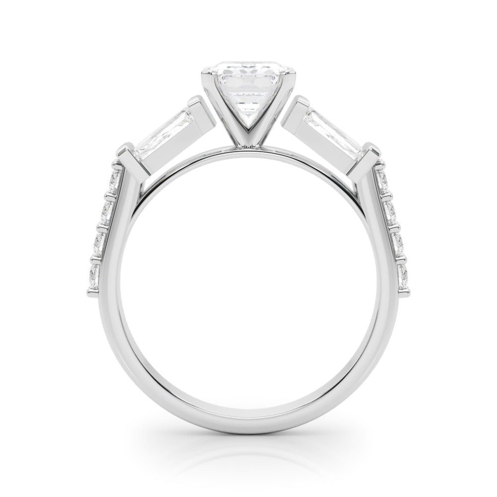 1.00CT 14K Emerald Cut Diamond Design With Baguette Diamonds - Engagement rings - Design Jewellers Edmonton