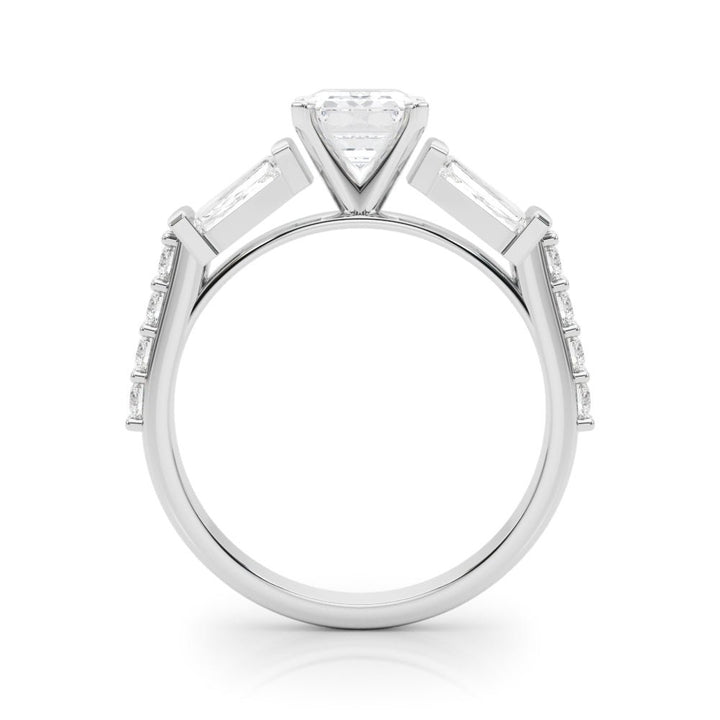 1.00CT 14K Emerald Cut Diamond Design With Baguette Diamonds - Engagement rings - Design Jewellers Edmonton