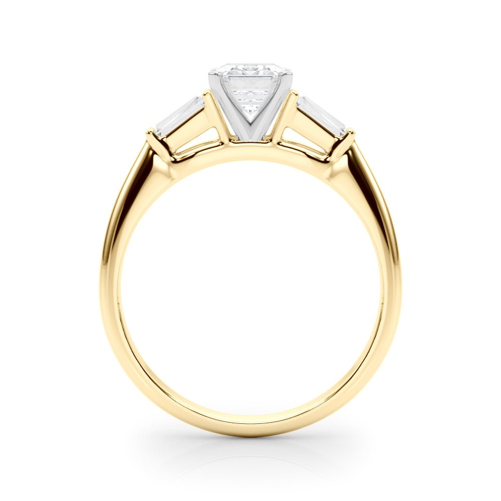 1.00CT 14K Emerald Cut Diamond Ring Accented With Tapered Baguette Cut Diamonds - Luxury Rings - Design Jewellers Edmonton