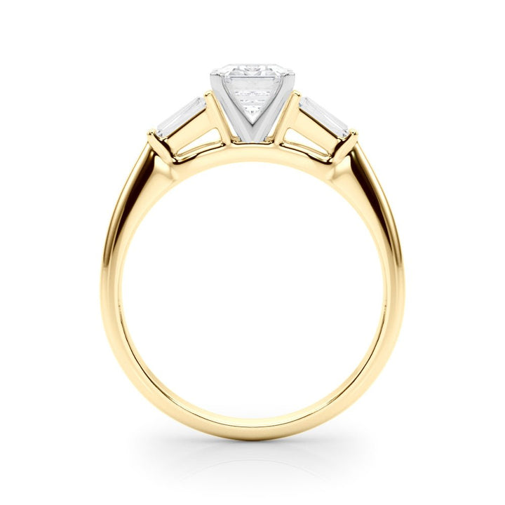 1.00CT 14K Emerald Cut Diamond Ring Accented With Tapered Baguette Cut Diamonds - Luxury Rings - Design Jewellers Edmonton