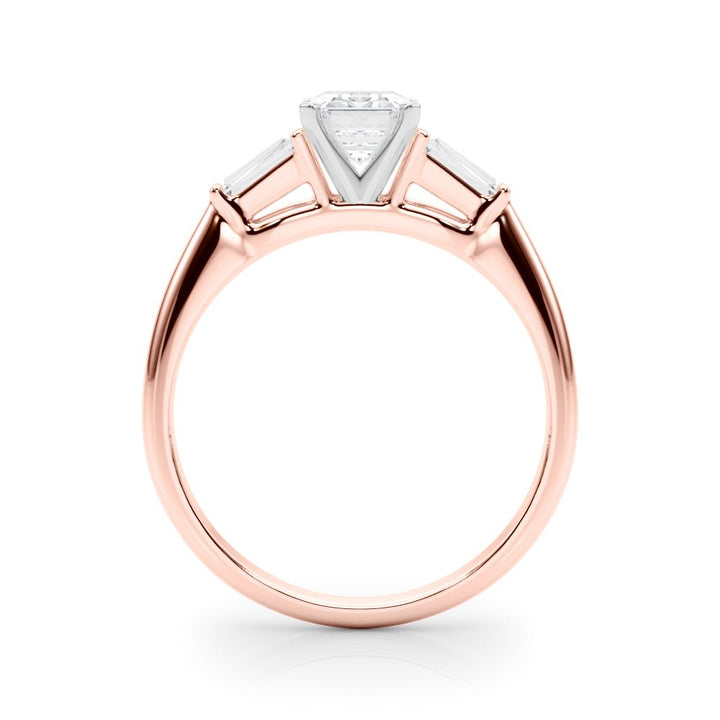1.00CT 14K Emerald Cut Diamond Ring Accented With Tapered Baguette Cut Diamonds - Luxury Rings - Design Jewellers Edmonton