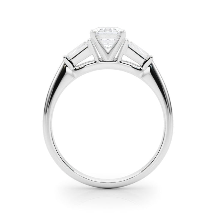 1.00CT 14K Emerald Cut Diamond Ring Accented With Tapered Baguette Cut Diamonds - Luxury Rings - Design Jewellers Edmonton