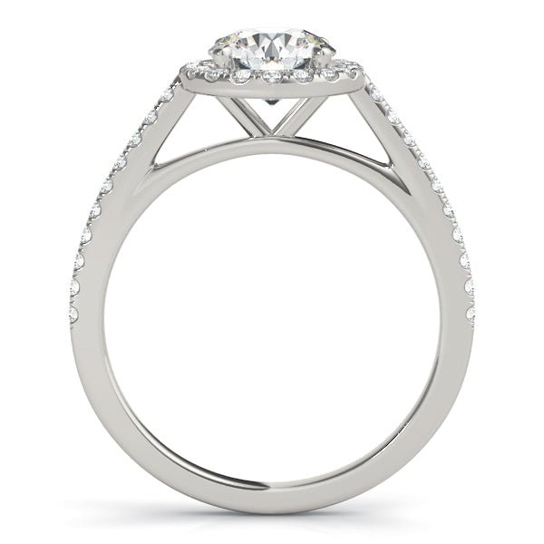 1.00CT 14K Gold Classic Round Halo Engagement Ring - Engagement rings - Design Jewellers Edmonton