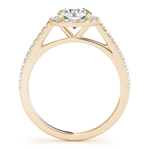 1.00CT 14K Gold Classic Round Halo Engagement Ring - Engagement rings - Design Jewellers Edmonton