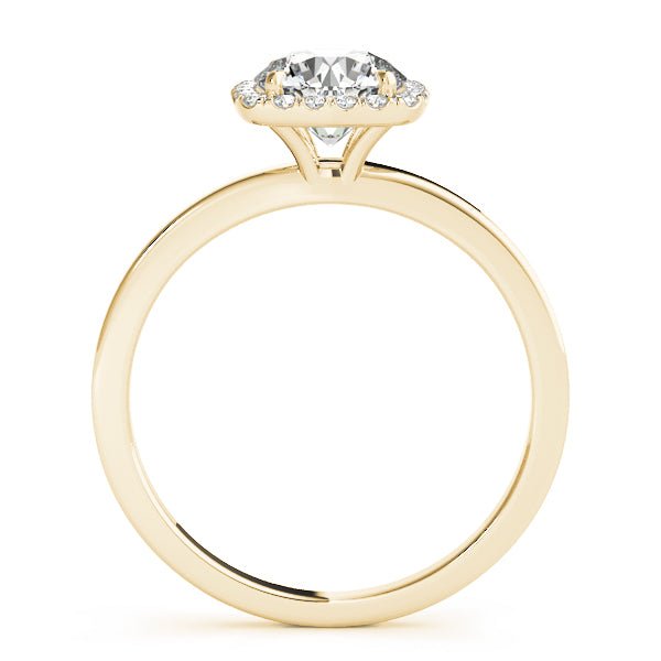 1.00CT 14K Gold Cushion Halo Engagement Ring - Engagement rings - Design Jewellers Edmonton