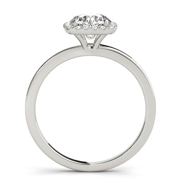 1.00CT 14K Gold Cushion Halo Engagement Ring - Engagement rings - Design Jewellers Edmonton