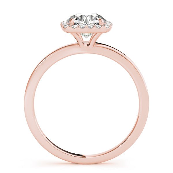 1.00CT 14K Gold Cushion Halo Engagement Ring - Engagement rings - Design Jewellers Edmonton