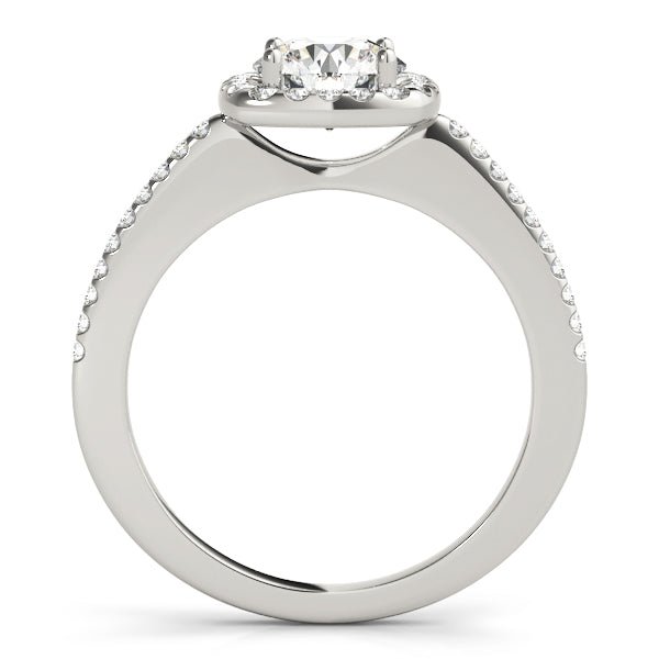 1.00CT 14K Gold Petite Cushion Halo Engagement Ring - Engagement rings - Design Jewellers Edmonton