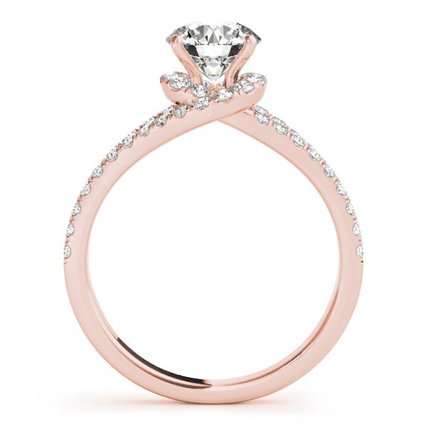 1.00CT 14K Gold Round Engagement Ring Split Shank with Diamond Accents - Engagement rings - Design Jewellers Edmonton