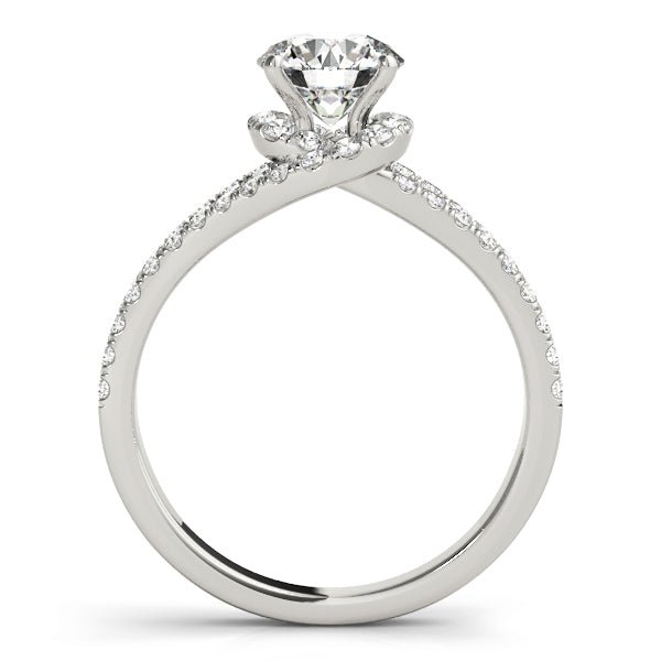 1.00CT 14K Gold Round Engagement Ring Split Shank with Diamond Accents - Engagement rings - Design Jewellers Edmonton