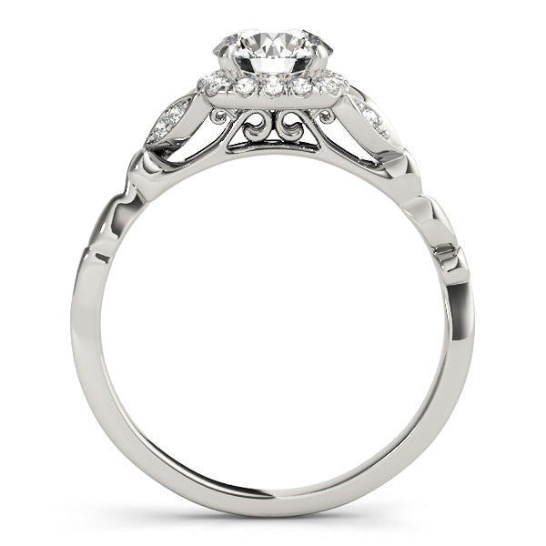 1.00CT 14K Gold Vintage Floral Halo Engagement Ring - Engagement rings - Design Jewellers Edmonton