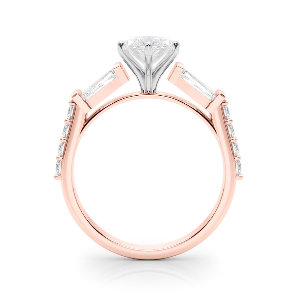 1.00CT 14K Marquise Cut Diamond Design With Baguette Diamonds - Engagement rings - Design Jewellers Edmonton
