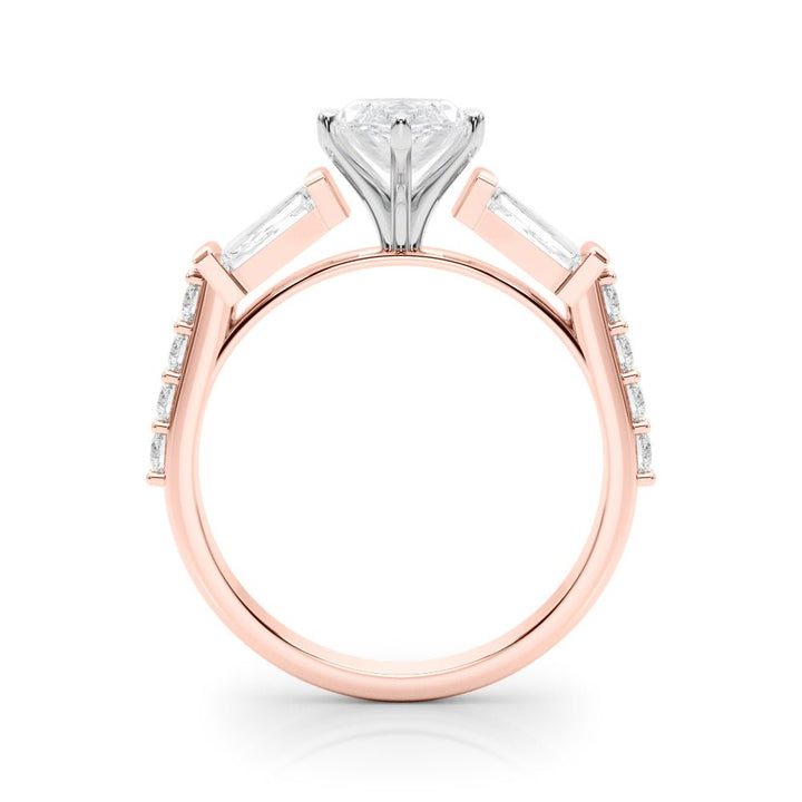 1.00CT 14K Marquise Cut Diamond Design With Baguette Diamonds - Engagement rings - Design Jewellers Edmonton