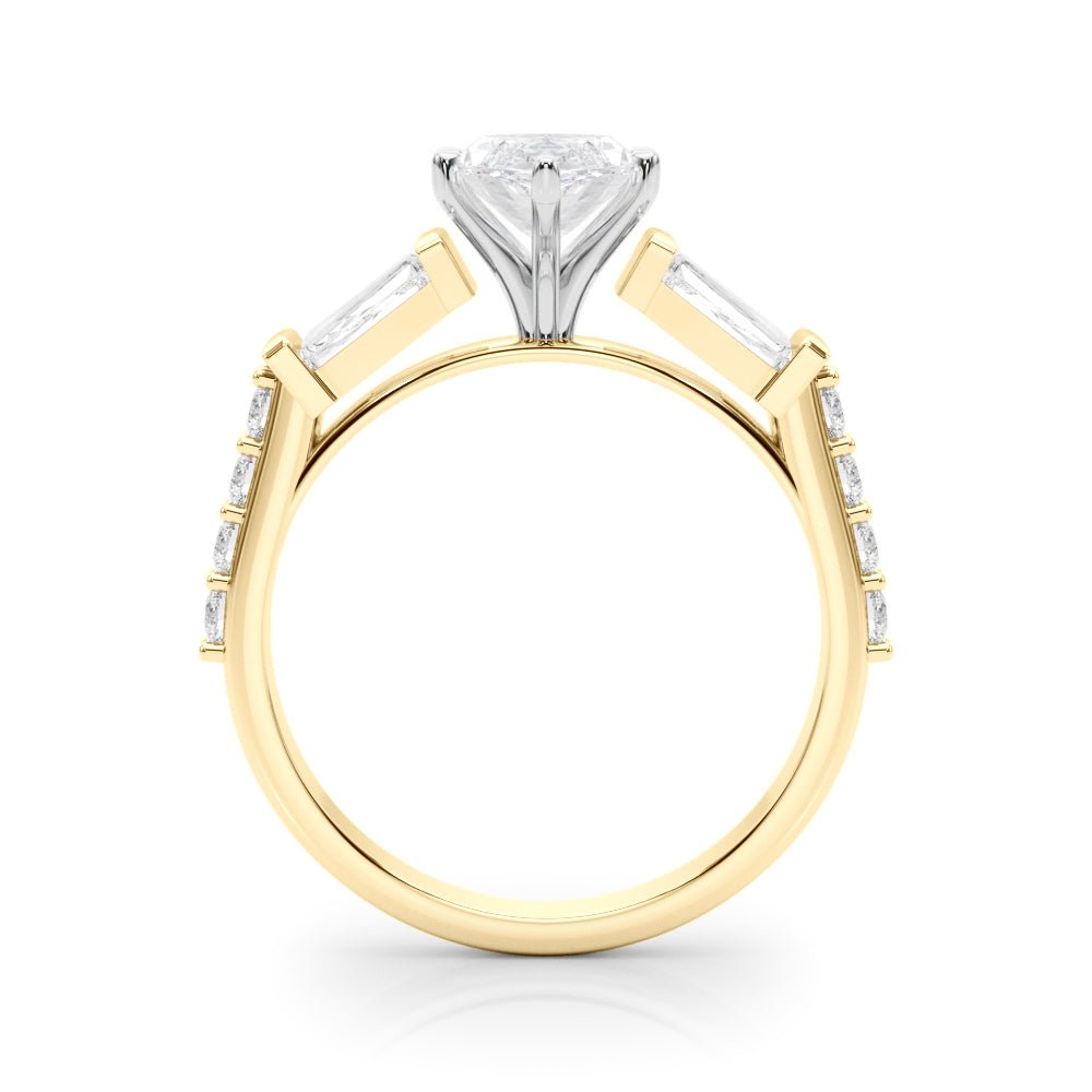 1.00CT 14K Marquise Cut Diamond Design With Baguette Diamonds - Engagement rings - Design Jewellers Edmonton
