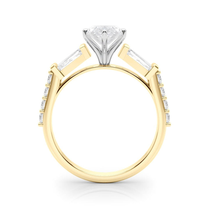 1.00CT 14K Marquise Cut Diamond Design With Baguette Diamonds - Engagement rings - Design Jewellers Edmonton