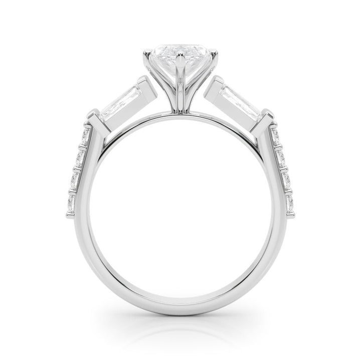 1.00CT 14K Marquise Cut Diamond Design With Baguette Diamonds - Engagement rings - Design Jewellers Edmonton