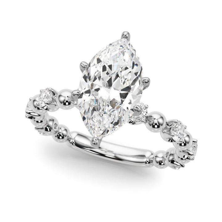 1.00CT 14K Marquise Cut Diamond Design with Fancy Shoulders - Engagement rings - Design Jewellers Edmonton