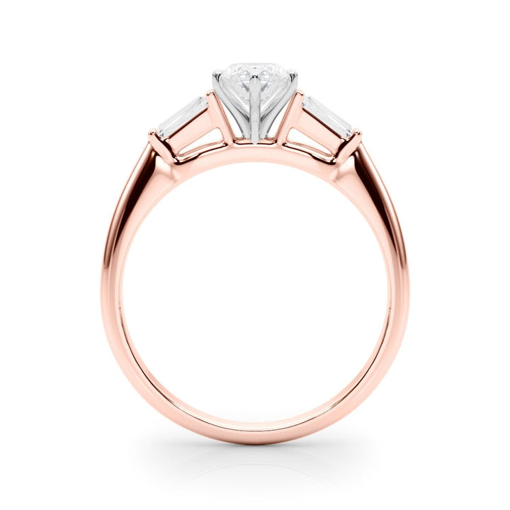1.00CT 14K Marquise Cut Diamond Ring Accented With Tapered Baguette Cut Diamonds - Luxury Rings - Design Jewellers Edmonton