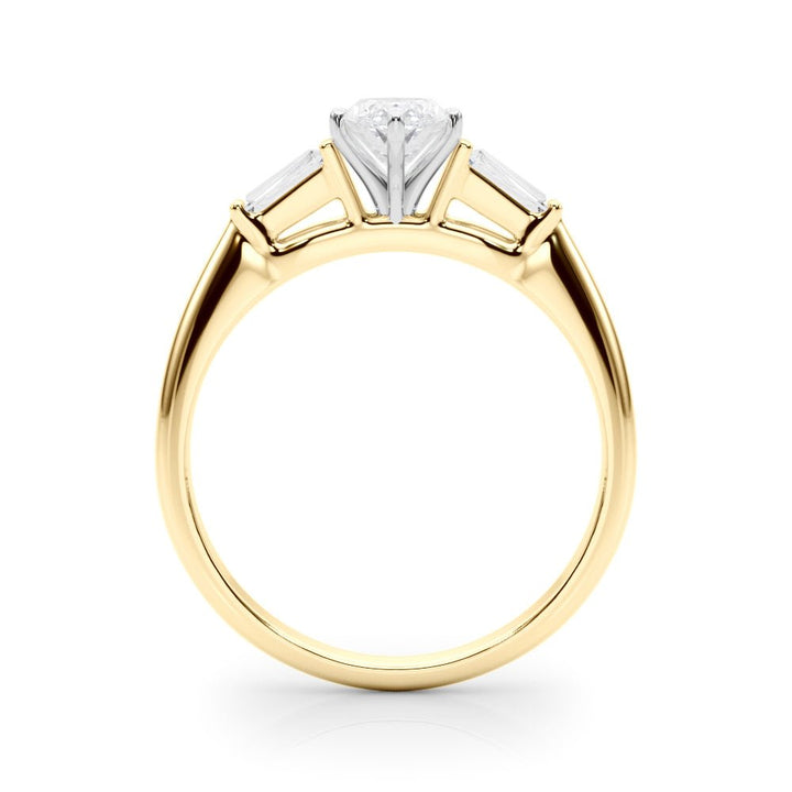 1.00CT 14K Marquise Cut Diamond Ring Accented With Tapered Baguette Cut Diamonds - Luxury Rings - Design Jewellers Edmonton