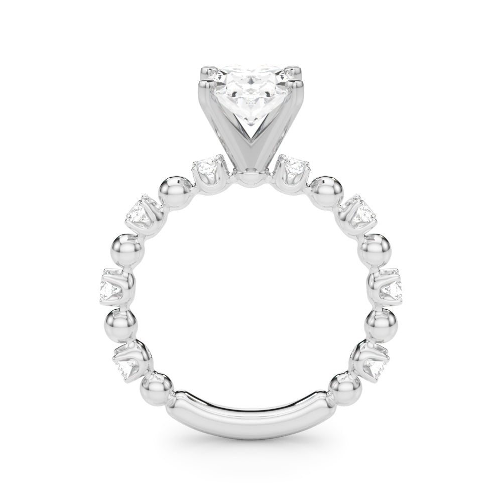 1.00CT 14K Oval Brilliant Design with Fancy Shoulders - Engagement rings - Design Jewellers Edmonton