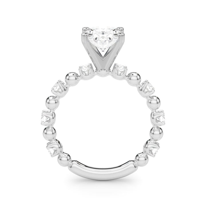 1.00CT 14K Oval Brilliant Design with Fancy Shoulders - Engagement rings - Design Jewellers Edmonton