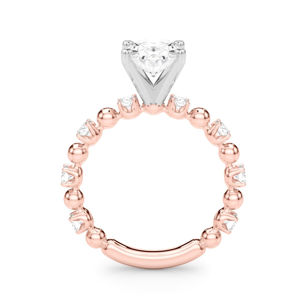 1.00CT 14K Oval Brilliant Design with Fancy Shoulders - Engagement rings - Design Jewellers Edmonton