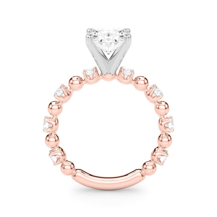 1.00CT 14K Oval Brilliant Design with Fancy Shoulders - Engagement rings - Design Jewellers Edmonton