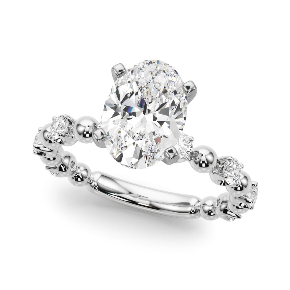 1.00CT 14K  Oval Brilliant Design with Fancy Shoulders