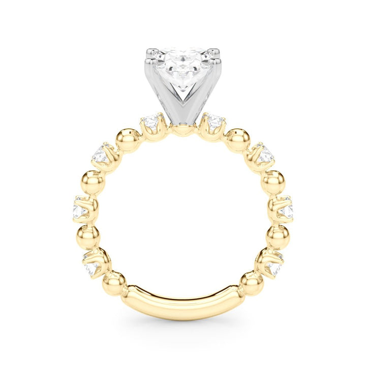 1.00CT 14K Oval Brilliant Design with Fancy Shoulders - Engagement rings - Design Jewellers Edmonton