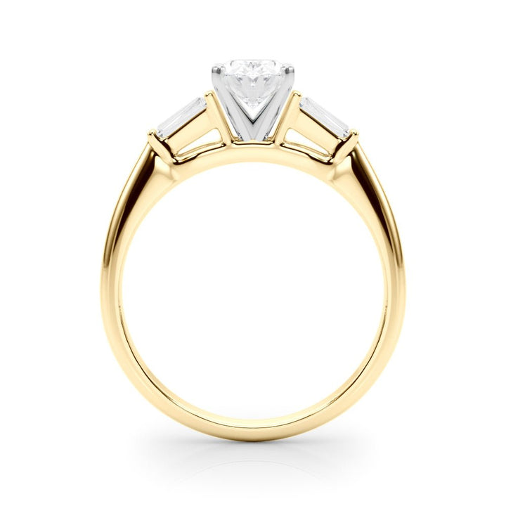 1.00CT 14K Oval Cut Diamond Ring Accented With Tapered Baguette Cut Diamonds - Luxury Rings - Design Jewellers Edmonton