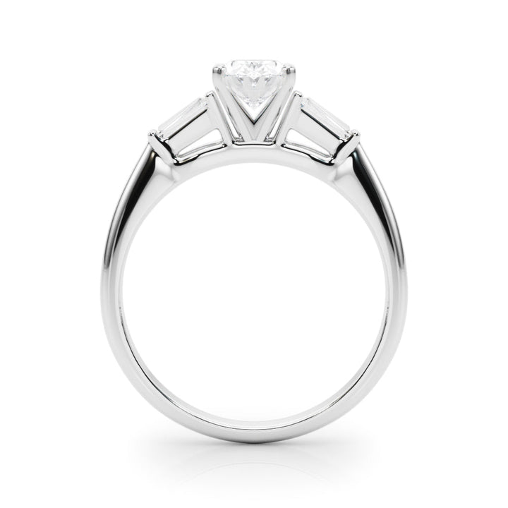 1.00CT 14K Oval Cut Diamond Ring Accented With Tapered Baguette Cut Diamonds - Luxury Rings - Design Jewellers Edmonton