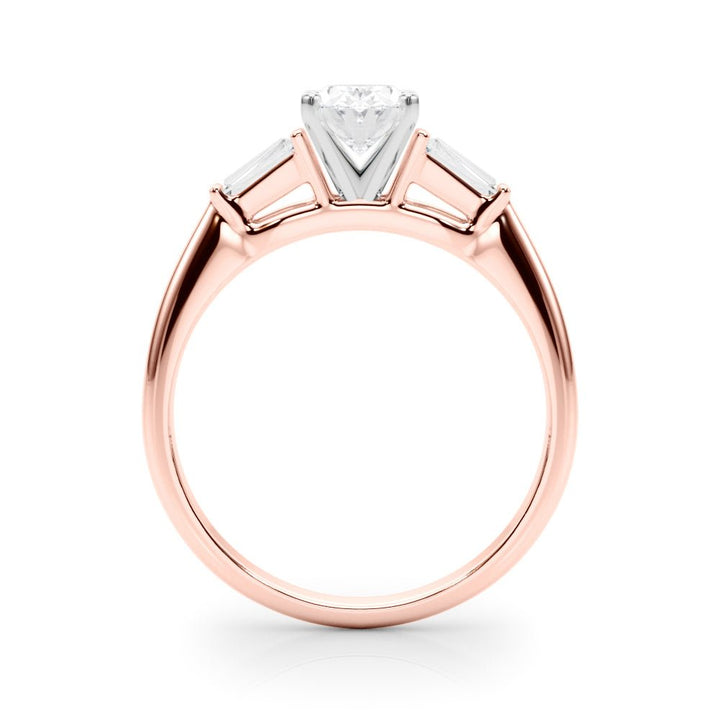 1.00CT 14K Oval Cut Diamond Ring Accented With Tapered Baguette Cut Diamonds - Luxury Rings - Design Jewellers Edmonton