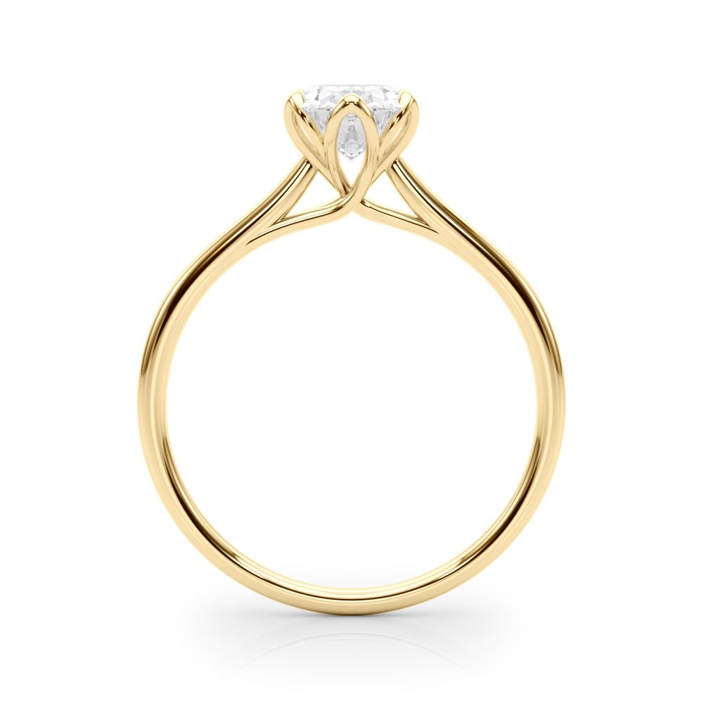 1.00CT 14K Oval Cut Diamond Slim Design Solitaire Engagement Ring - Luxury Rings - Design Jewellers Edmonton
