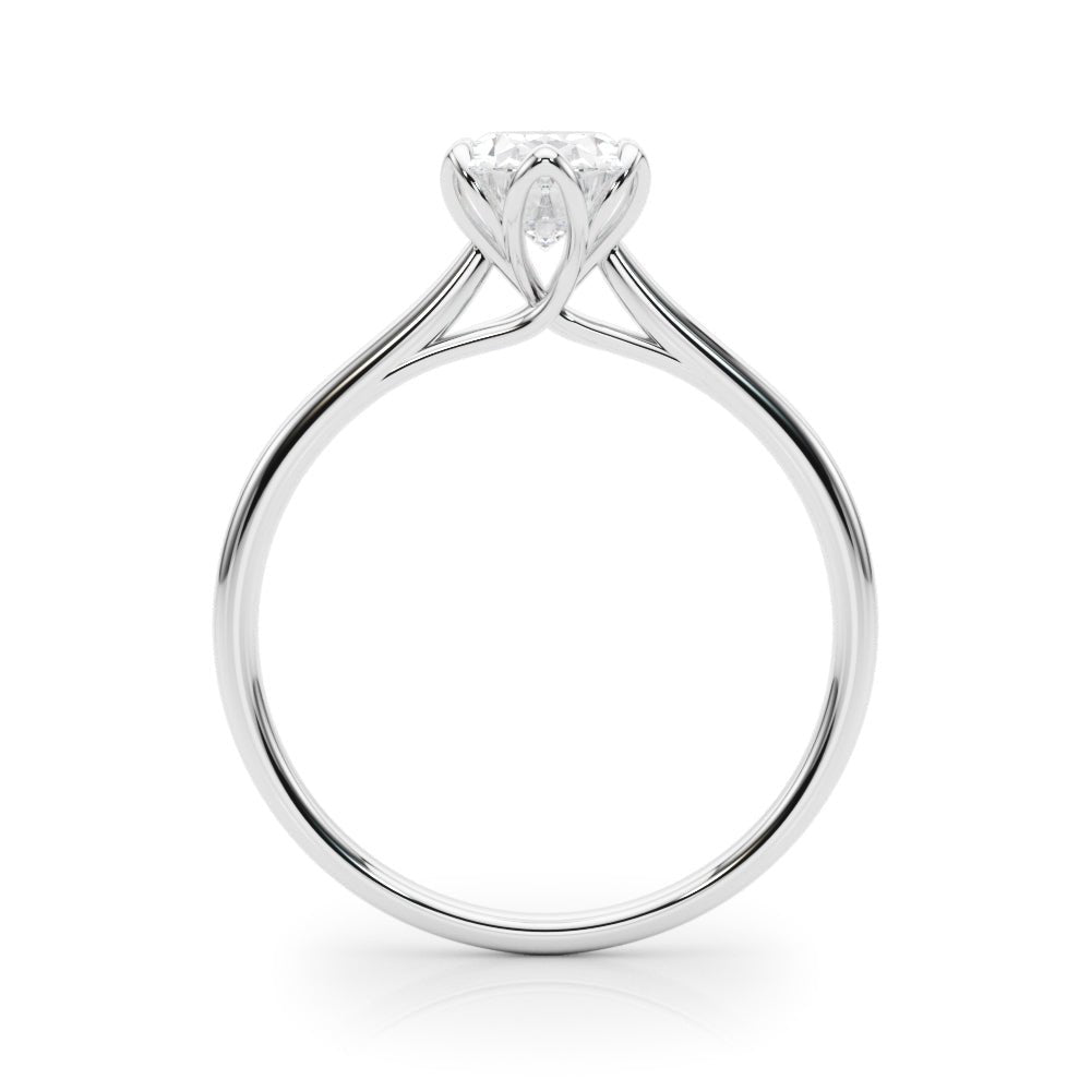 1.00CT 14K Oval Cut Diamond Slim Design Solitaire Engagement Ring - Luxury Rings - Design Jewellers Edmonton