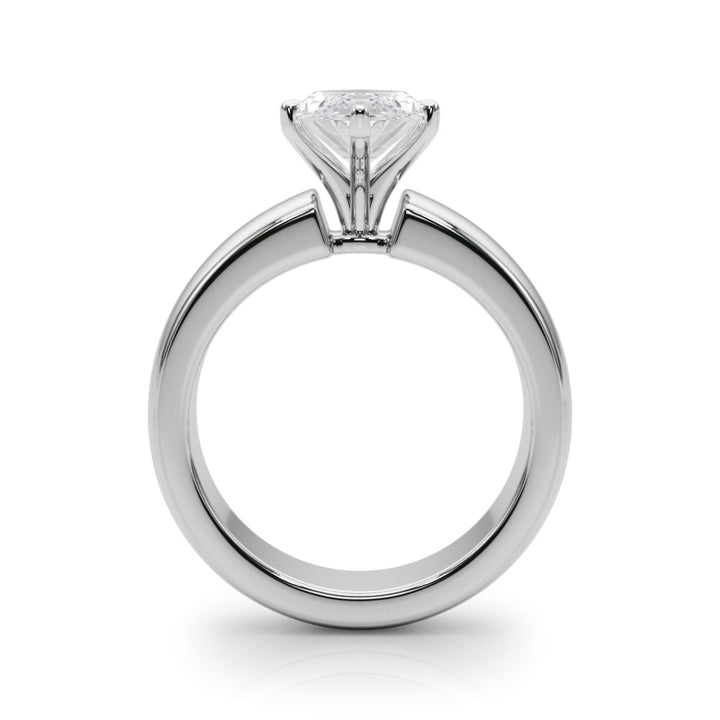1.00CT 14K Pear Shape Solitaire Ring with a Wide Design Mount - Engagement rings - Design Jewellers Edmonton