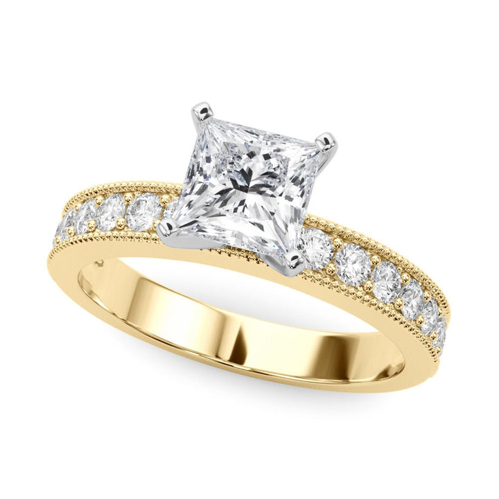 1.00CT 14K Princess Cut Diamond Accented With Additional Diamonds - Luxury Rings - Design Jewellers Edmonton