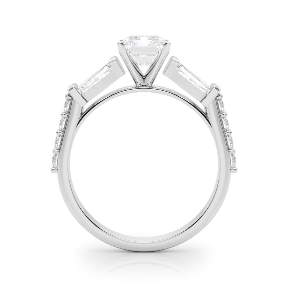 1.00CT 14K Radiant Cut Diamond Design With Baguette Diamonds - Engagement rings - Design Jewellers Edmonton