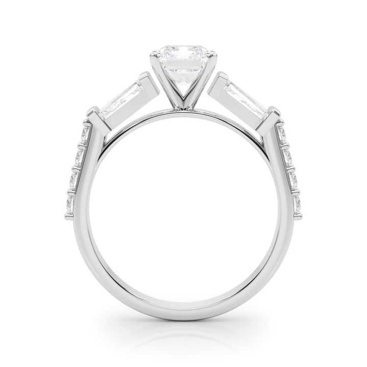 1.00CT 14K Radiant Cut Diamond Design With Baguette Diamonds - Engagement rings - Design Jewellers Edmonton