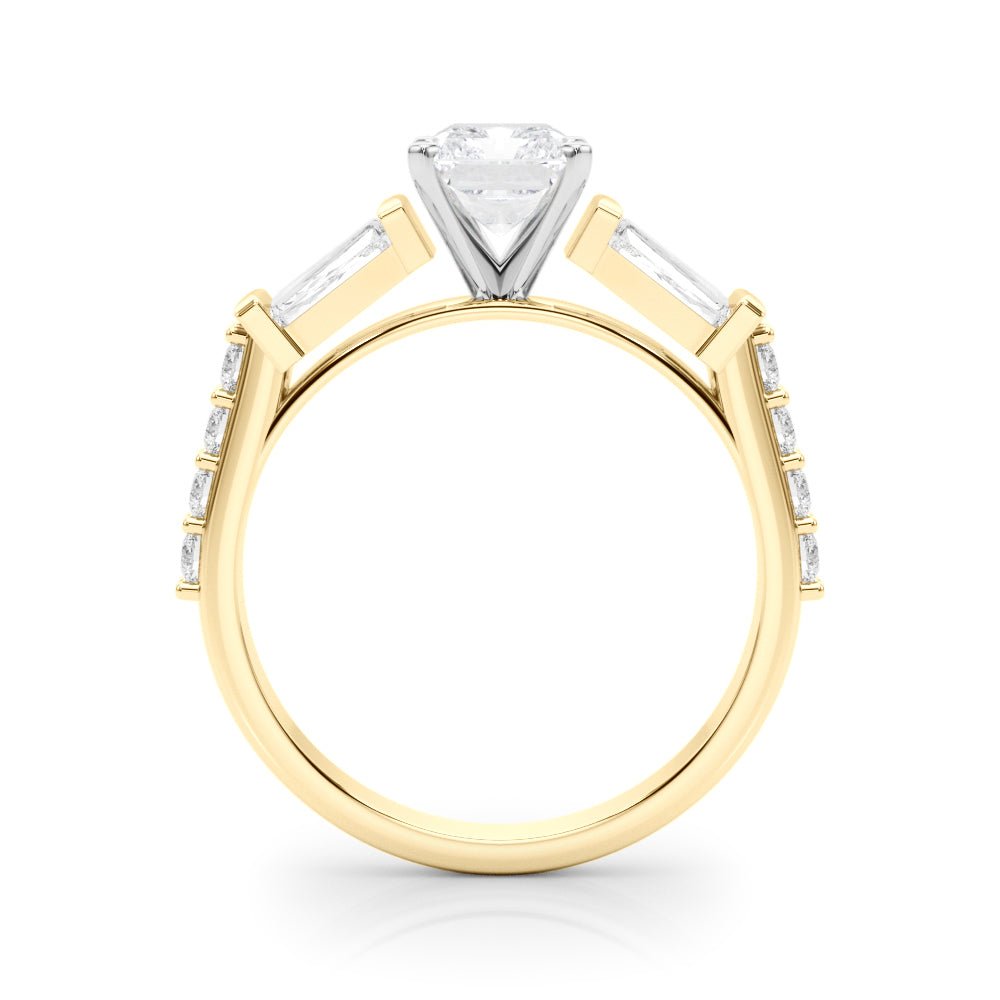 1.00CT 14K Radiant Cut Diamond Design With Baguette Diamonds - Engagement rings - Design Jewellers Edmonton