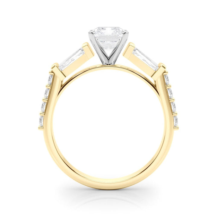 1.00CT 14K Radiant Cut Diamond Design With Baguette Diamonds - Engagement rings - Design Jewellers Edmonton