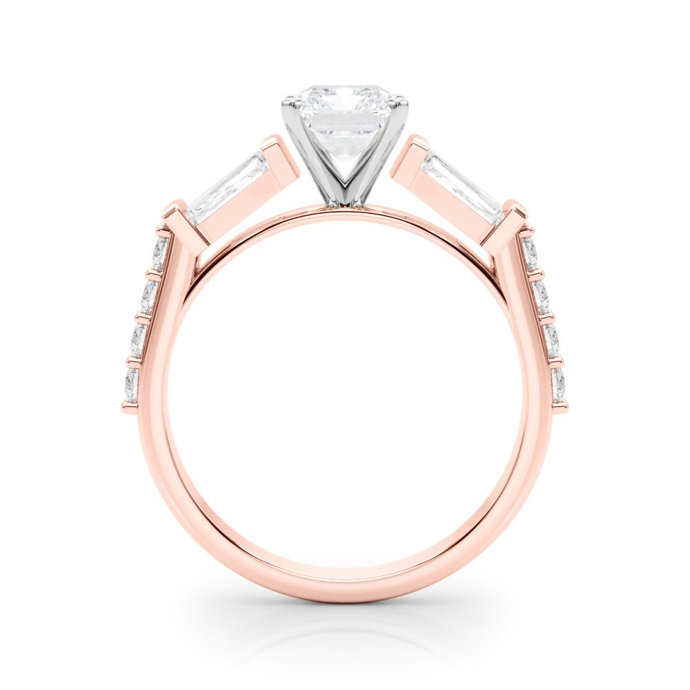 1.00CT 14K Radiant Cut Diamond Design With Baguette Diamonds - Engagement rings - Design Jewellers Edmonton