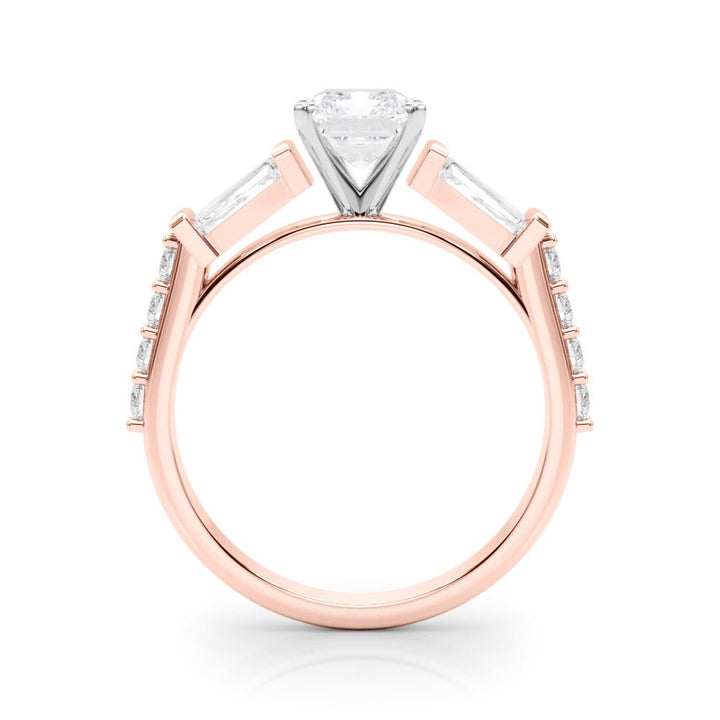 1.00CT 14K Radiant Cut Diamond Design With Baguette Diamonds - Engagement rings - Design Jewellers Edmonton