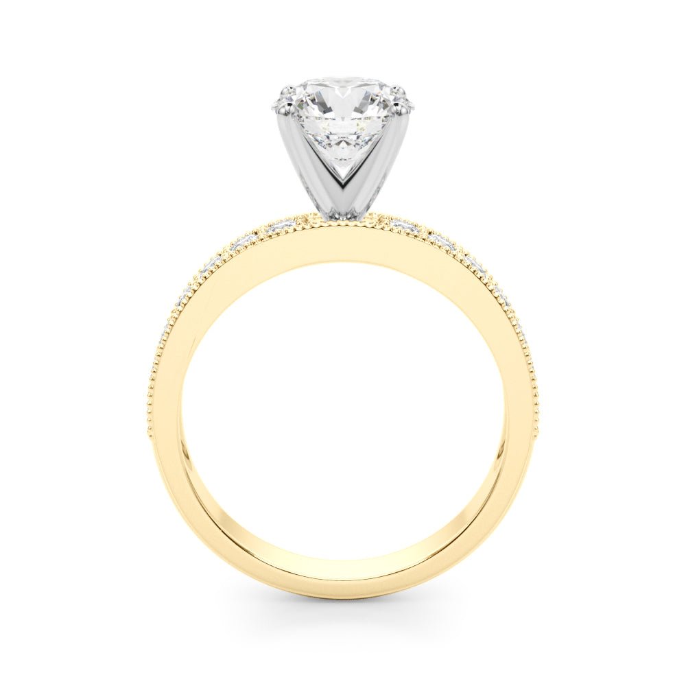 1.00CT 14K Round Brilliant Cut Diamond Accented With Additional Diamonds - Luxury Rings - Design Jewellers Edmonton