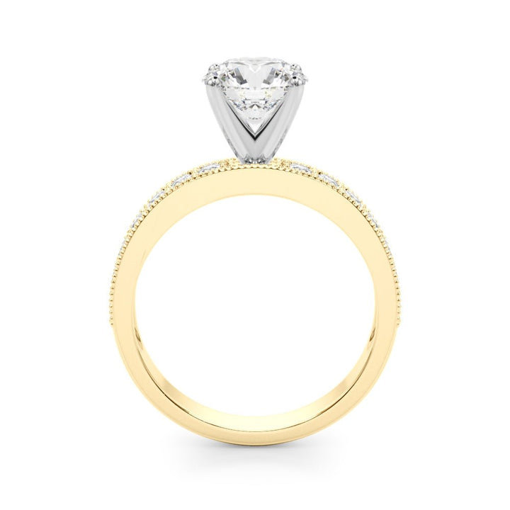 1.00CT 14K Round Brilliant Cut Diamond Accented With Additional Diamonds - Luxury Rings - Design Jewellers Edmonton