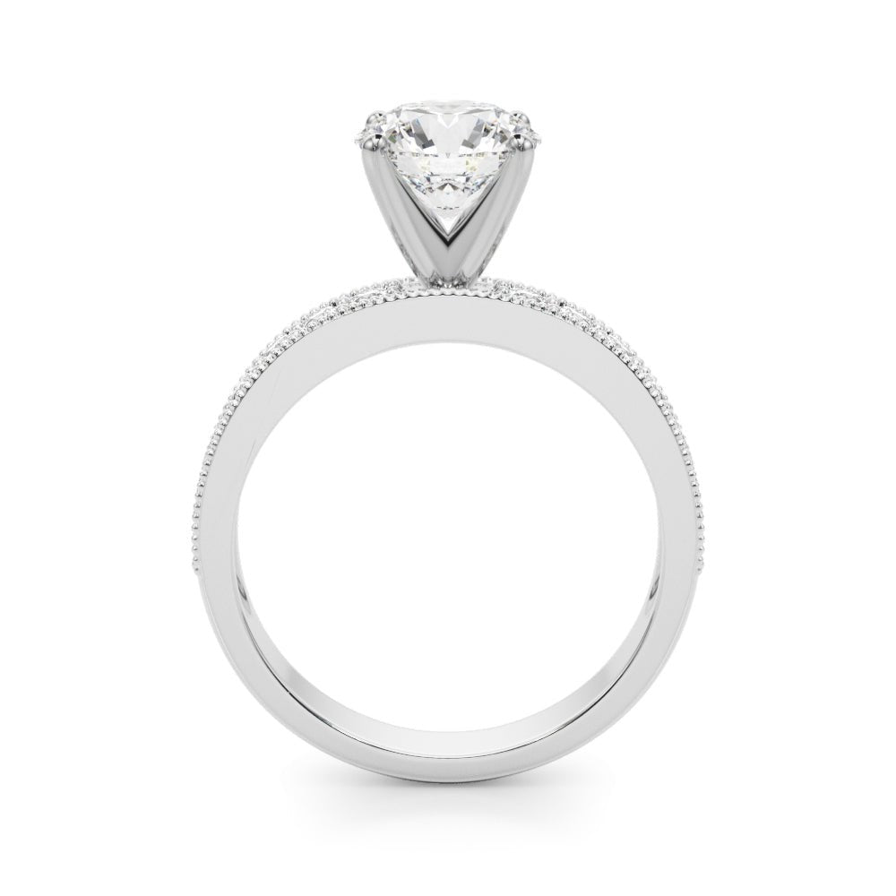 1.00CT 14K Round Brilliant Cut Diamond Accented With Additional Diamonds - Luxury Rings - Design Jewellers Edmonton