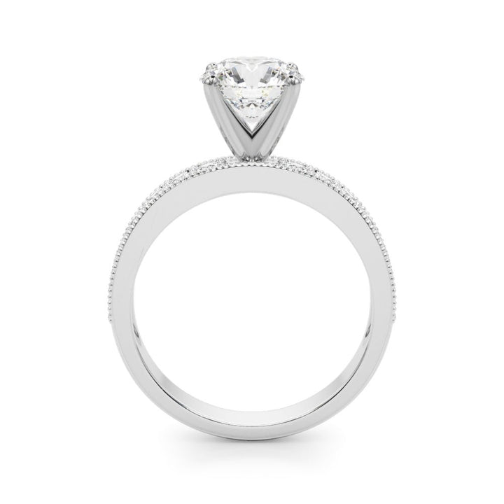 1.00CT 14K Round Brilliant Cut Diamond Accented With Additional Diamonds - Luxury Rings - Design Jewellers Edmonton