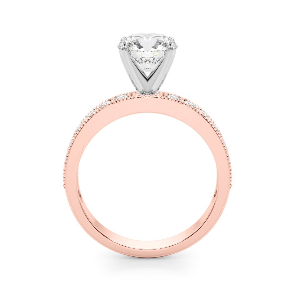 1.00CT 14K Round Brilliant Cut Diamond Accented With Additional Diamonds - Luxury Rings - Design Jewellers Edmonton