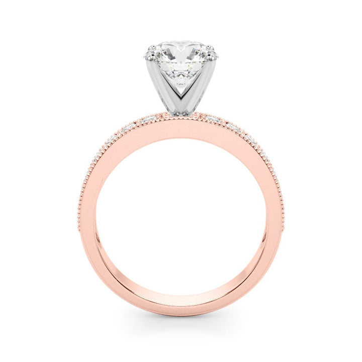 1.00CT 14K Round Brilliant Cut Diamond Accented With Additional Diamonds - Luxury Rings - Design Jewellers Edmonton