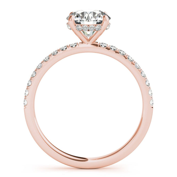 1.00CT 14K Round Brilliant Cut Diamond With Side Diamonds - Engagement rings - Design Jewellers Edmonton